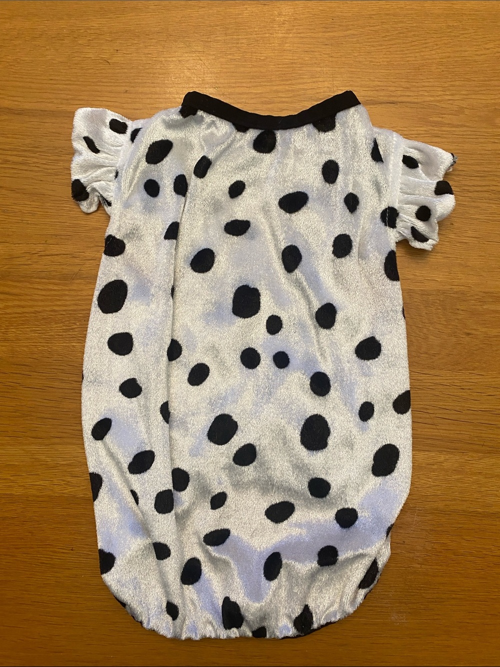 Dalmatian Spot Plush Dog Dress - Black & White